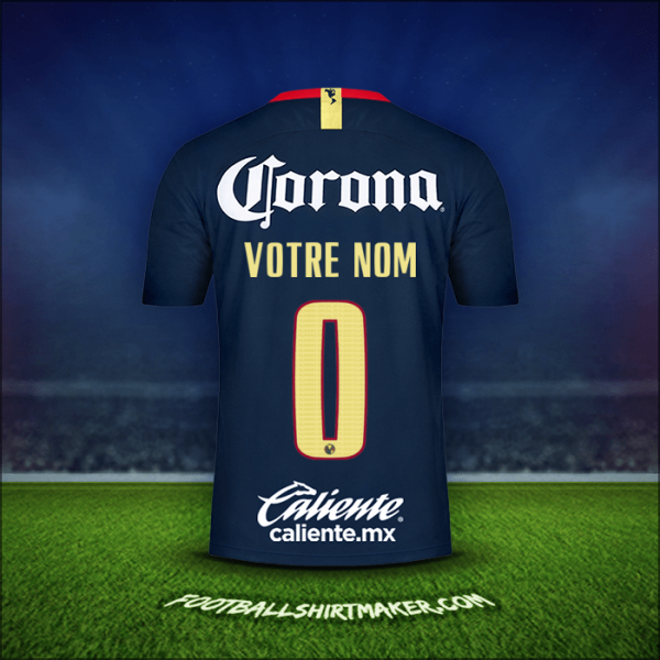 Maillot Club America 2018/19 Extérieur -  votre nom - 0