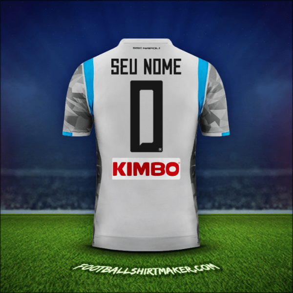 Camisa SSC Napoli 2018/19 Terceira -  seu nome - 0