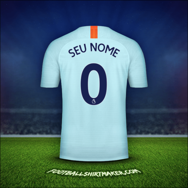 Camisa Chelsea 2018/19 Terceira -  seu nome - 0