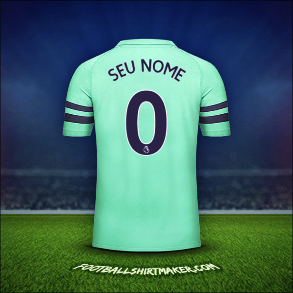 Camisa Arsenal 2018/19 Terceira -  seu nome - 0