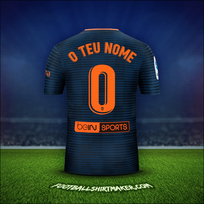 Camisola Valencia CF 2018/19 Alternativa -  o teu nome - 0