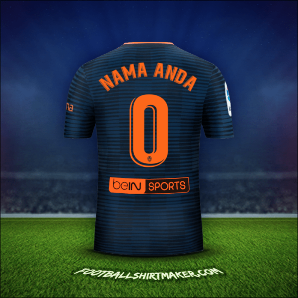 Jersey Valencia CF 2018/19 Alternatif -  nama anda - 0
