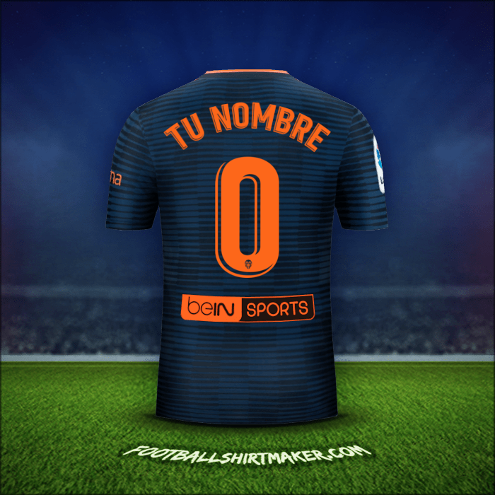 Camiseta Valencia CF 2018/19 Visita -  tu nombre - 0