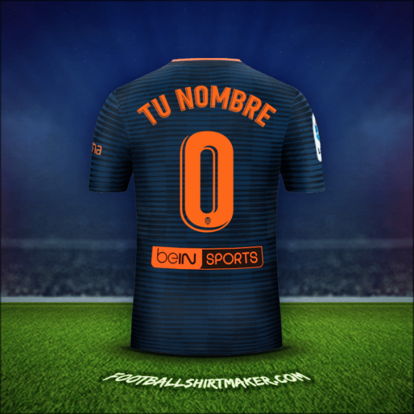 Camiseta Valencia CF 2018/19 Visita -  tu nombre - 0