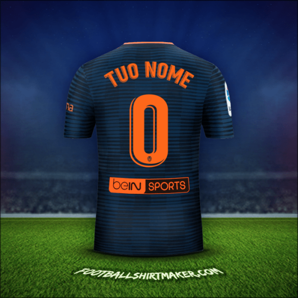 Maglia Valencia CF 2018/19 Seconda -  tuo nome - 0