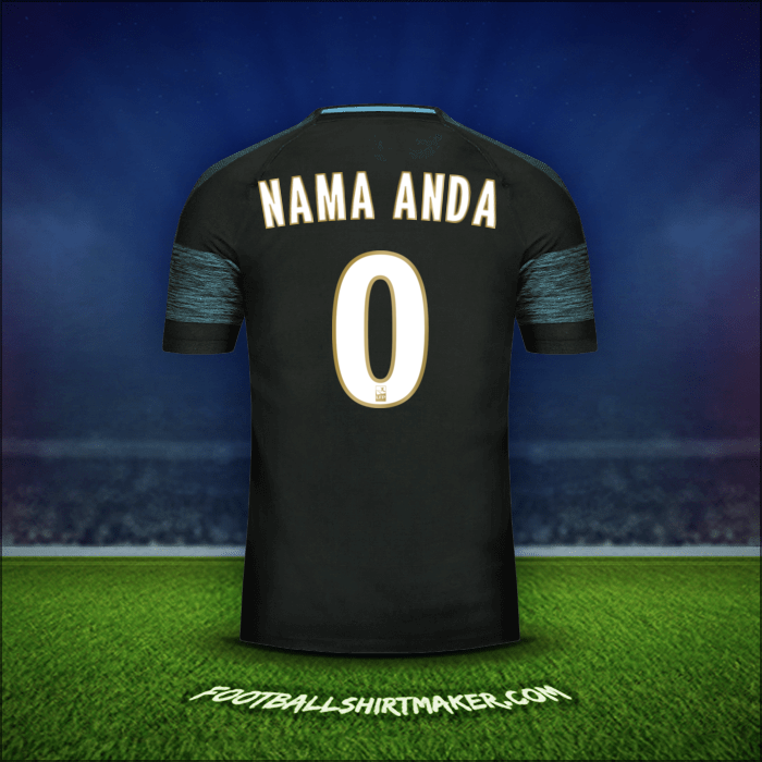 Jersey Olympique de Marseille 2018/19 Alternatif -  nama anda - 0