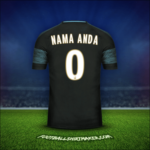 Jersey Olympique de Marseille 2018/19 Alternatif -  nama anda - 0