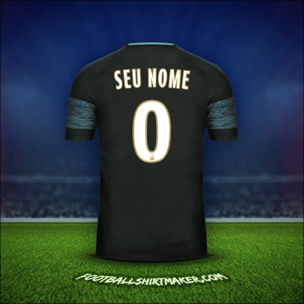 Camisa Olympique de Marseille 2018/19 Alternativa -  seu nome - 0