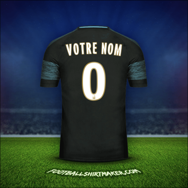 Maillot Olympique de Marseille 2018/19 Extérieur -  votre nom - 0
