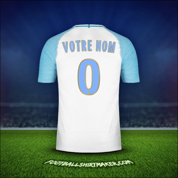 Maillot Olympique de Marseille 2018/19 -  votre nom - 0