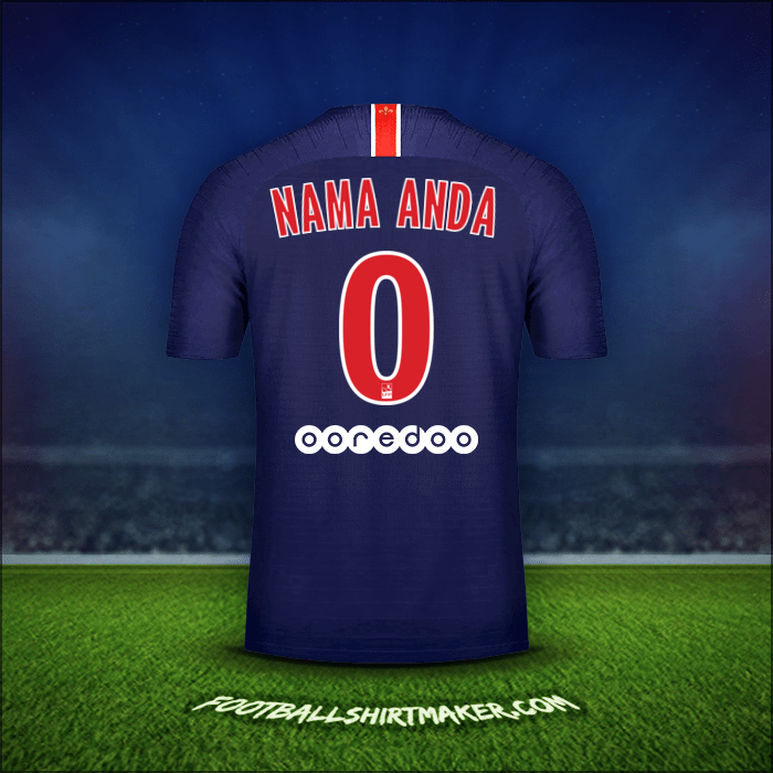 Jersey Paris Saint Germain 2018/19 -  nama anda - 0