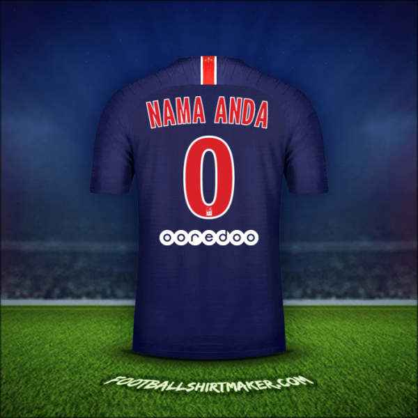 Jersey Paris Saint Germain 2018/19 -  nama anda - 0