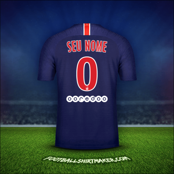 Camisa Paris Saint Germain 2018/19 -  seu nome - 0