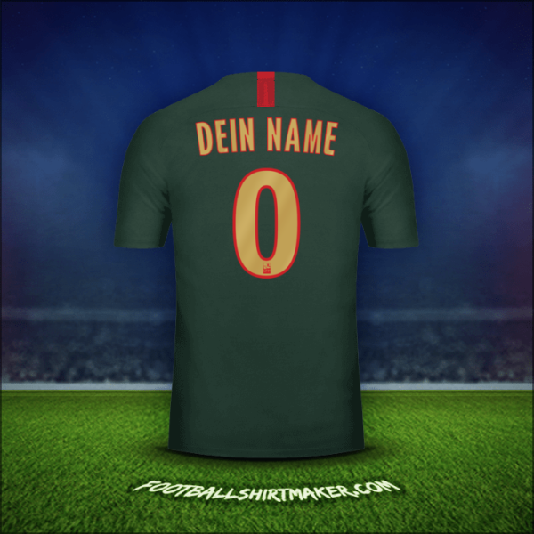 Trikot As Monaco 2018/19 Auswärts -  dein name - 0