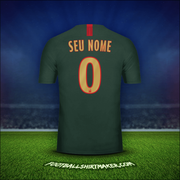 Camisa As Monaco 2018/19 Alternativa -  seu nome - 0