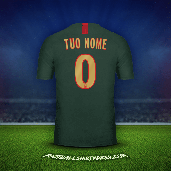 Maglia As Monaco 2018/19 Seconda -  tuo nome - 0