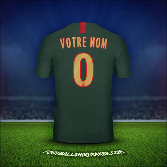 Maillot As Monaco 2018/19 Extérieur -  votre nom - 0