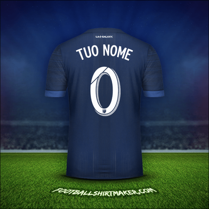 Maglia LA Galaxy 2017/2018 Seconda -  tuo nome - 0