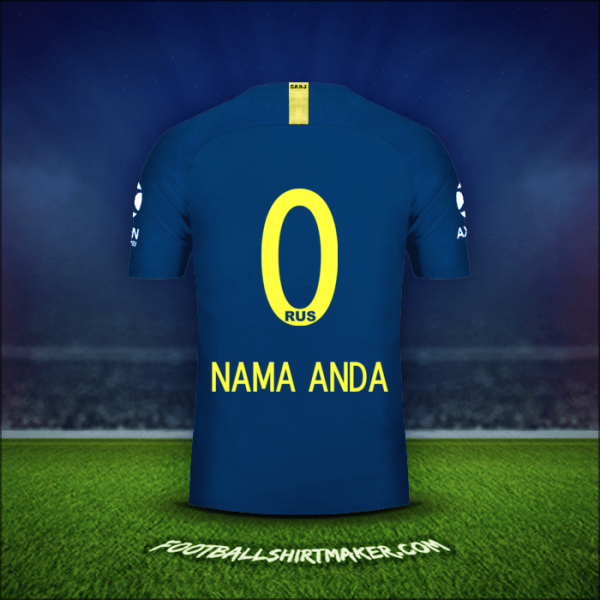 Jersey Boca Juniors 2018/19 -  nama anda - 0