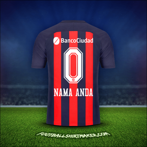 Jersey San Lorenzo 2018 -  nama anda - 0