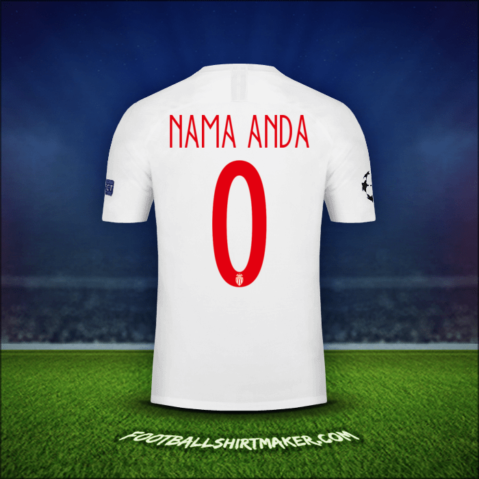 Jersey As Monaco Cup 2018/19 -  nama anda - 0