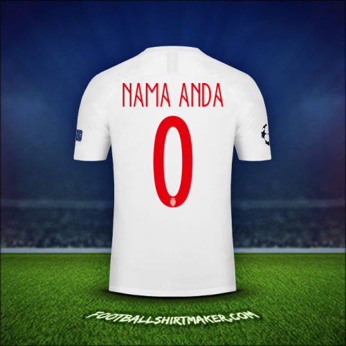Jersey As Monaco Cup 2018/19 -  nama anda - 0