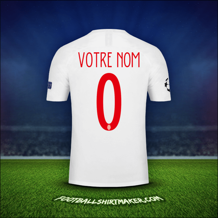Maillot As Monaco Cup 2018/19 -  votre nom - 0