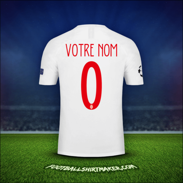 Maillot As Monaco Cup 2018/19 -  votre nom - 0