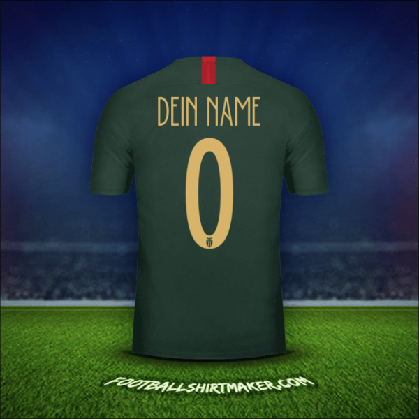 Trikot As Monaco Cup 2018/19 Auswärts -  dein name - 0
