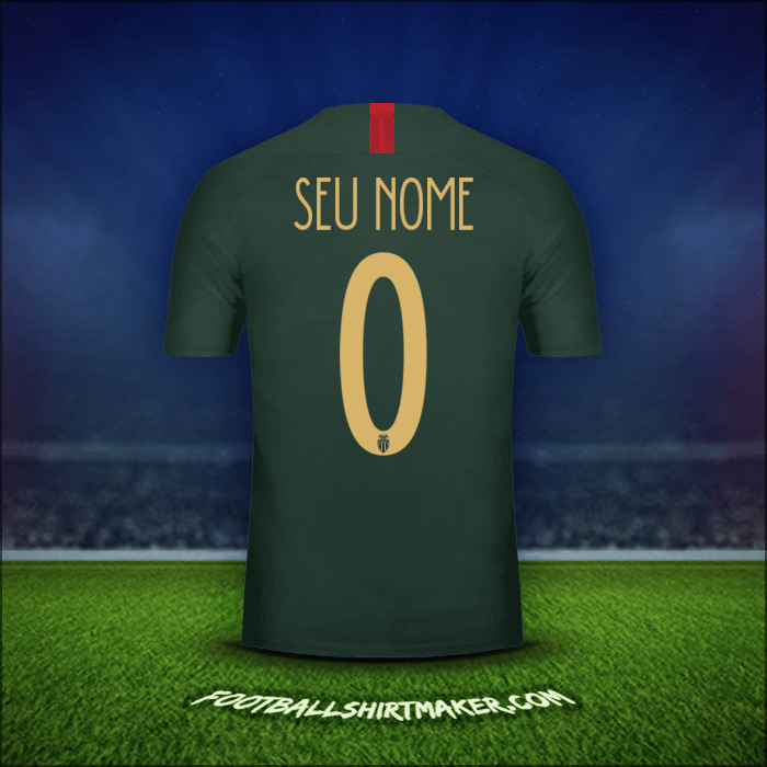 Camisa As Monaco Cup 2018/19 Alternativa -  seu nome - 0