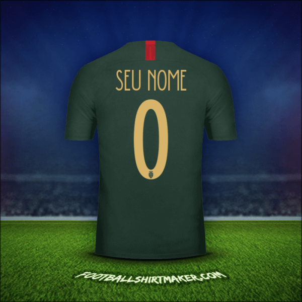 Camisa As Monaco Cup 2018/19 Alternativa -  seu nome - 0