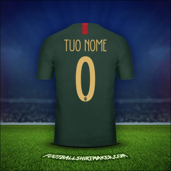 Maglia As Monaco Cup 2018/19 Seconda -  tuo nome - 0