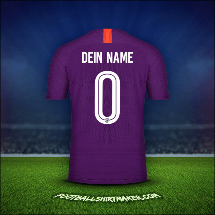 Trikot Manchester City Cup 2018/19 Dritte -  dein name - 0