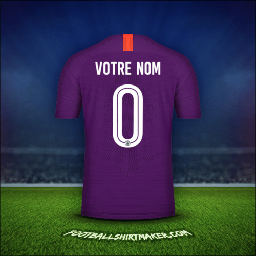 Maillot Manchester City Cup 2018/19 Troisième -  votre nom - 0
