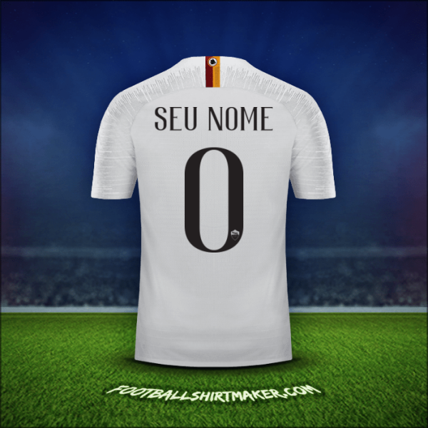 Camisa AS Roma 2018/19 Alternativa -  seu nome - 0