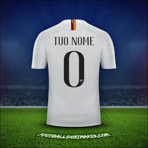 Maglia AS Roma 2018/19 Seconda -  tuo nome - 0