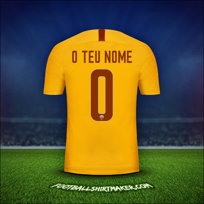 Camisola AS Roma 2018/19 Terceira -  o teu nome - 0