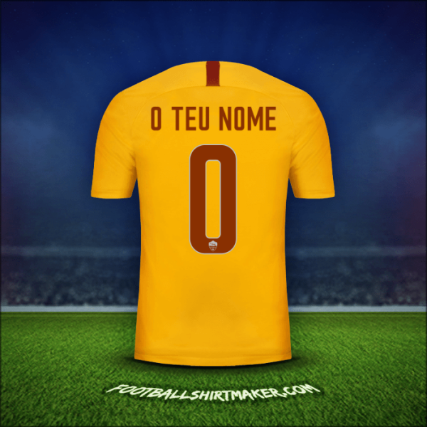 Camisola AS Roma 2018/19 Terceira -  o teu nome - 0