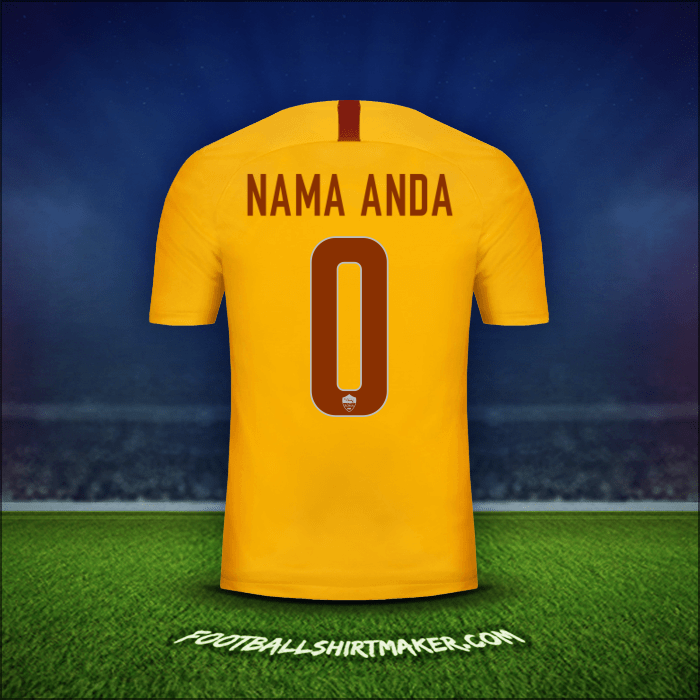 Jersey AS Roma 2018/19 Ketiga -  nama anda - 0