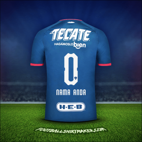 Jersey Monterrey 2018/19 Alternatif -  nama anda - 0