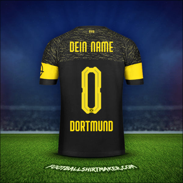 Trikot Borussia Dortmund 2018/19 Auswärts -  dein name - 0