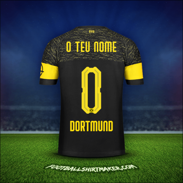 Camisola Borussia Dortmund 2018/19 Alternativa -  o teu nome - 0