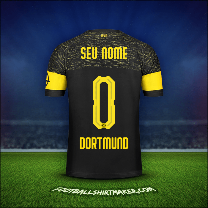 Camisa Borussia Dortmund 2018/19 Alternativa -  seu nome - 0