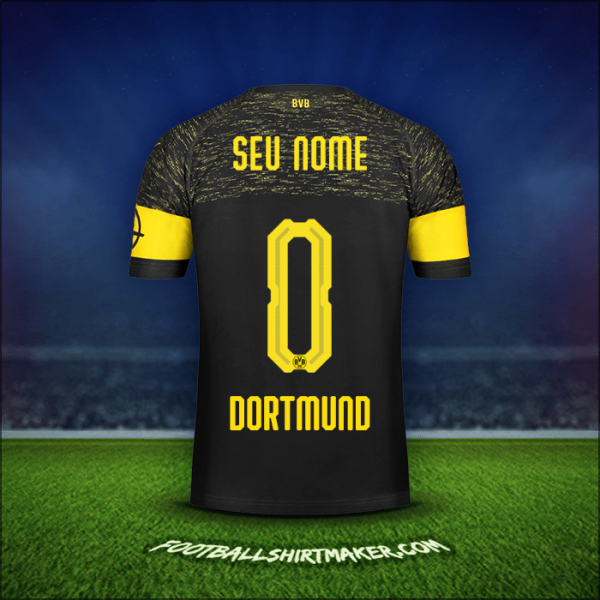 Camisa Borussia Dortmund 2018/19 Alternativa -  seu nome - 0