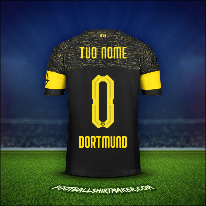 Maglia Borussia Dortmund 2018/19 Seconda -  tuo nome - 0