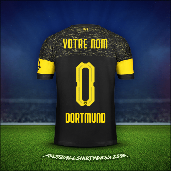 Maillot Borussia Dortmund 2018/19 Extérieur -  votre nom - 0
