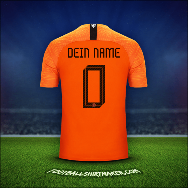 Trikot Niederlande 2018/19 -  dein name - 0