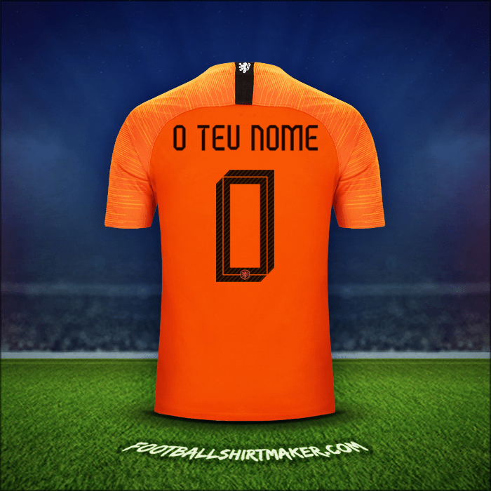 Camisola Países Baixos 2018/19 -  o teu nome - 0