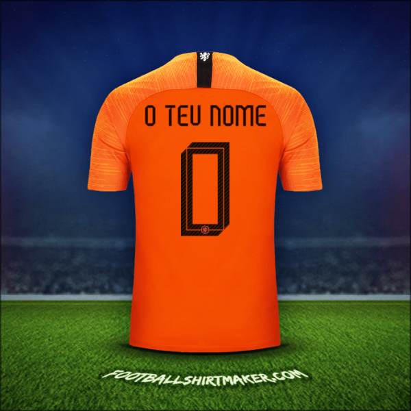 Camisola Países Baixos 2018/19 -  o teu nome - 0
