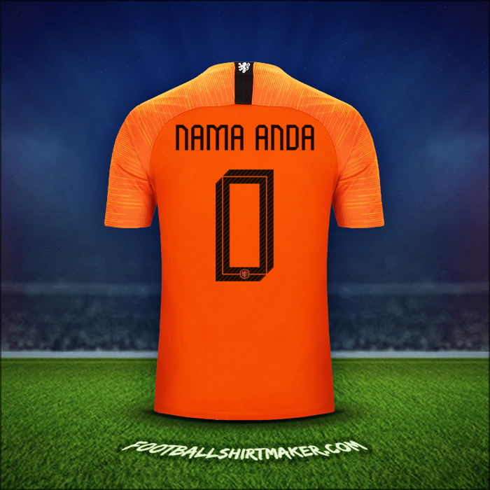 Jersey Belanda 2018/19 -  nama anda - 0
